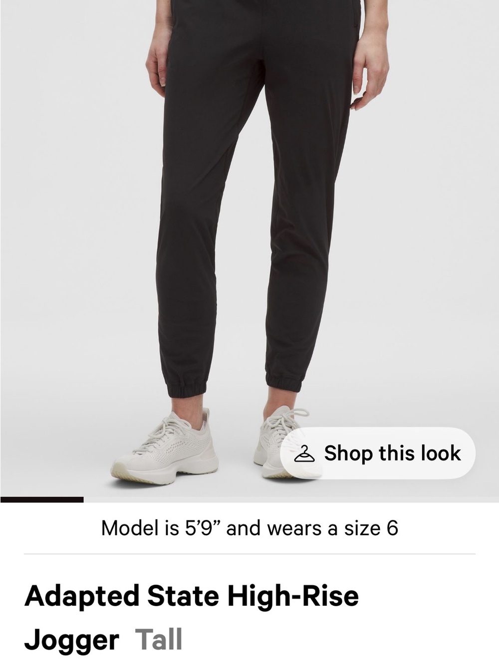 lululemon athletica Black Adapted State High-Rise Jogger